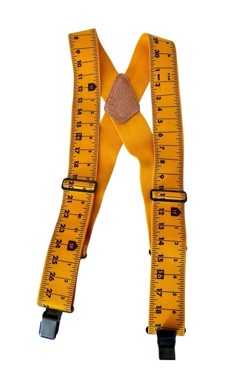 BUCKET BOSS Ruler Liars Suspenders Adjustable Elastic New Without Tags